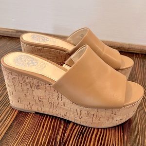Vince Camuto | Tan Mule Wedge